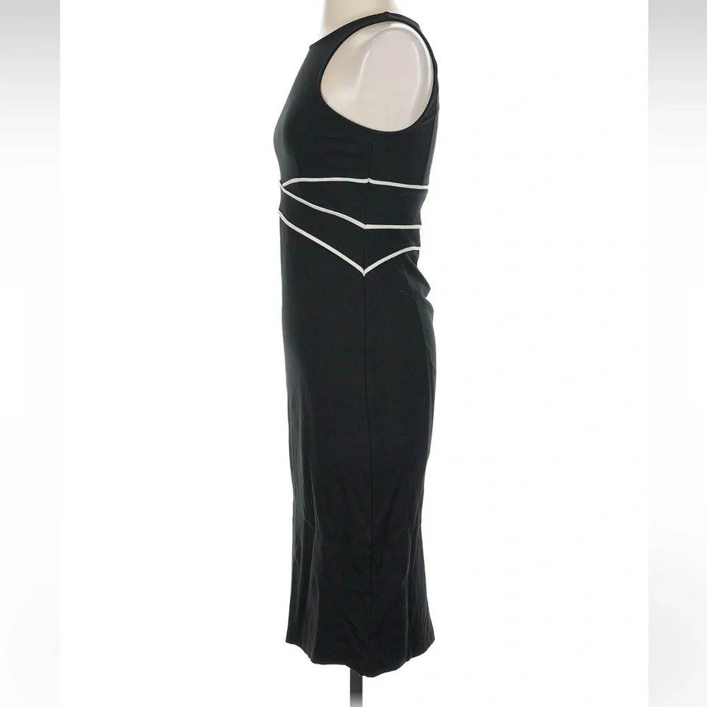 Anthropologie Maeve Cavatina Sheath Cocktail Party Midi Dress Black Size 2 XS